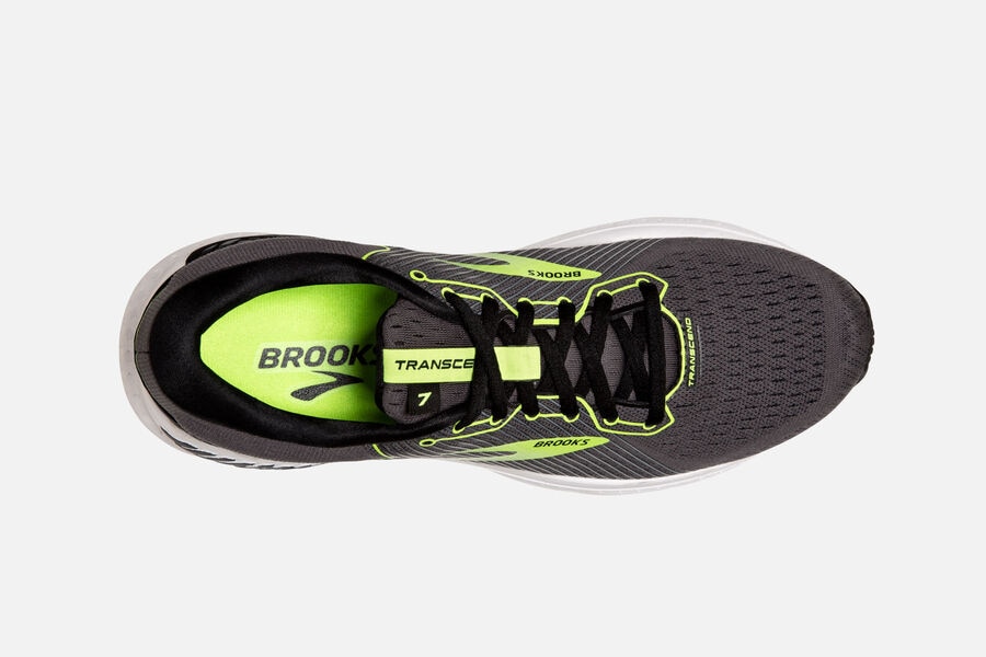 Brooks Transcend 7 Road Running Shoes - Mens - Black/Green - MI6415807